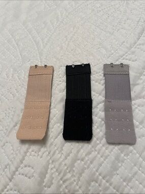 NWOT Set of 3 Elastic Bra Extenders Adds Extra Width To Bra Closure